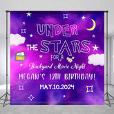Lofaris Under The Stars Night Custom 12th Birthday Backdrop